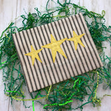 Primitive Star trio Zigzag applique embroidery design, snugglepuppyapplique.com