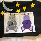 Hanging Bat Halloween Appliqué Embroidery Design, snugglepuppyapplique.com