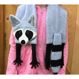 ITH Raccoon Scarf Embroidery Design, snugglepuppyapplique.com