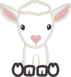 Lamb baby applique embroidery design, snugglepuppyapplique.com