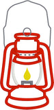 Vintage Old fashioned camping lantern applique embroidery Design by snugglepuppyapplique.com