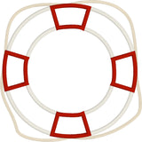 Life Ring monogram frame applique embroidery design, snugglepuppyapplique.com