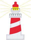 Lighthouse applique embroidery design, snugglepuppyapplique.com