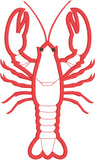 Lobster applique embroidery design, snugglepuppyapplique.com