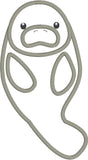 Manatee applique embroidery design, snugglepuppyapplique.com