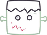 Monster Face halloween Applique Embroidery Design, snugglepuppyapplique.com