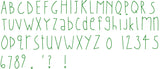 primitive font bean stitch embroidery design, snugglepuppyapplique.com