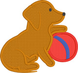 Chiot avec ballon