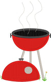 BBQ grill summer applique embroidery design, snugglepuppyapplique.com
