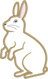 Standing Rabbit applique embroidery design, snugglepuppyapplique.com