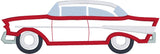 1950's Retro Chevy applique embroidery Design, snugglepuppyapplique.com