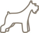 Schnauzer applique embroidery design, snugglepuppyapplique.com