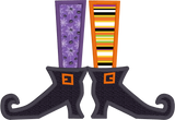 Witch's shoes Halloween Applique Embroidery Design, snugglepuppyapplique.com