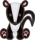 Skunk baby applique embroidery design, snugglepuppyapplique.com