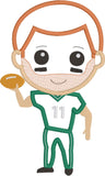 applique embroidery design, football player applique, snugglepuppyapplique.com