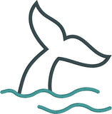 free whale's tail applique embroidery design, snugglepuppyapplique.com