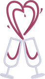 Wine splashing into a heart Valentine Applique Embroidery Desgin by snugglepuppyapplique.com