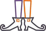 Witch's shoes Halloween Applique Embroidery Design, snugglepuppyapplique.com