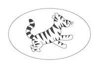 A bean stitch applique of classic Tigger from Winnie the Pooh by snugglepuppyapplique.com