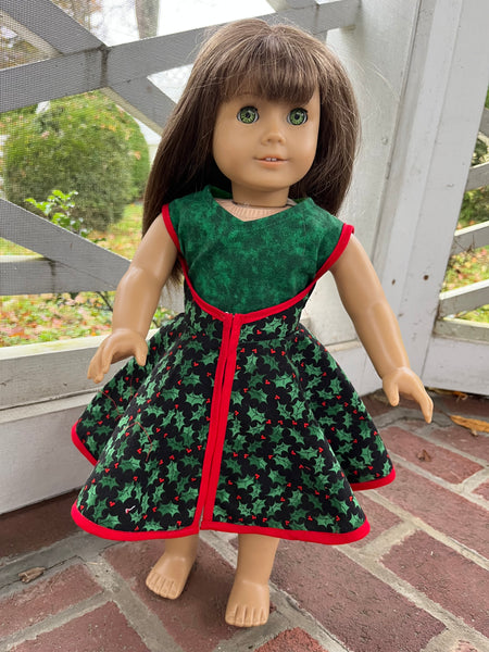 Sewing pattern for Wrap around dress for 18 inch doll by snugglepuppyapplique.com