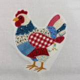 A Zigzag Applique of a Patchwork chicken  by snugglepuppydesign.com