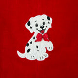 An applique of a Dalmatian puppy with his paw up in 6 sizes by snugglepuppyapplique.com