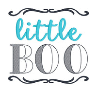 An embroidery design "little Boo" by snugglepuppyapplique.com