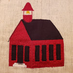 Primitive Country Schoolhouse zigzag applique embroidery design by snugglepuppyapplique.com