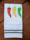 Chili pepper apple embroidery design, 3 peppers in a row, snugglepuppyapplique.com