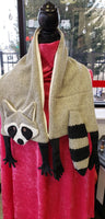 ITH Raccoon Scarf Embroidery Design, snugglepuppyapplique.com