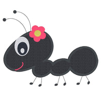 Ant applique embroidery design