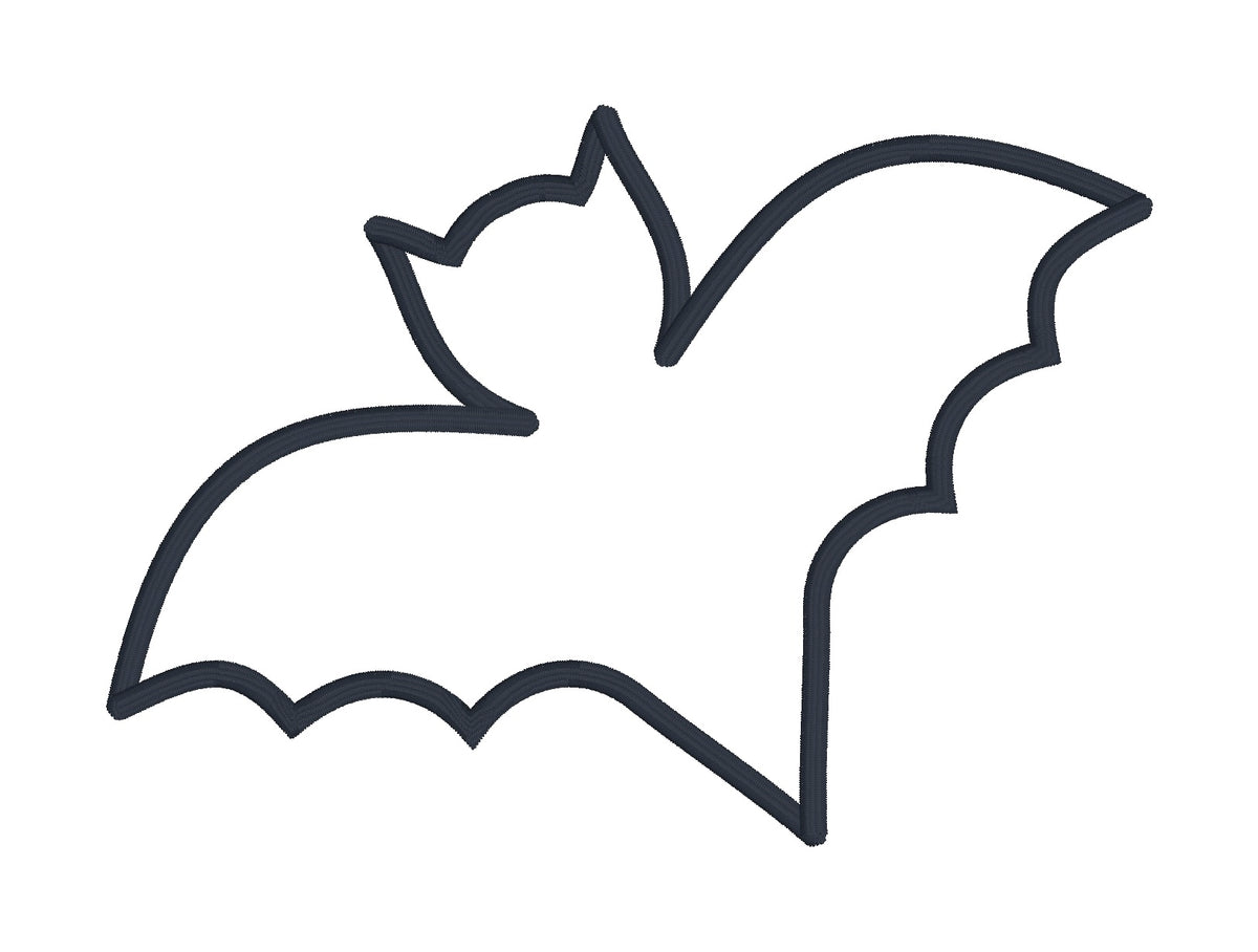 Simplistic Bat Halloween Applique Embroidery Design – Snuggle Puppy ...