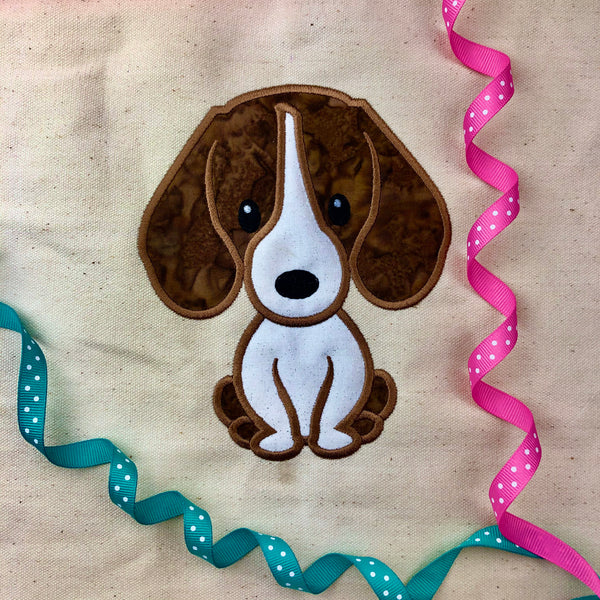 Beagle Applique Embroidery design by snugglepuppyapplique.com