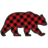 bear silhouette applique embroidery design, walking bear, snugglepuppyapplique.com