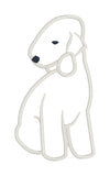 An applique of a Bedlington Terrier by snugglepuppyapplique.com