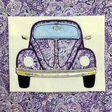 VW Bug car applique embroidery design