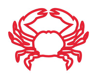 An applique of a realistic crab by snugglepuppyapplique.com  