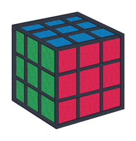 An applique of a cube puzzle  from the 1980's by snugglepuppyapplique.com