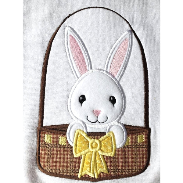 Easter Basket applique embroidery design, snugglepuppyapplique.com