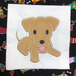 Pitbulll puppy applique embroidery design, snugglepuppyapplique.com