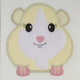 Cute guinea pig appliqué embroidery design, snugglepuppyapplique.com