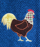 Rooster applique embroidery design, profile, hen applique, chicken design