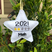 In the hoop 2021 Star ornament "Meh" by snugglepuppyapplique.com