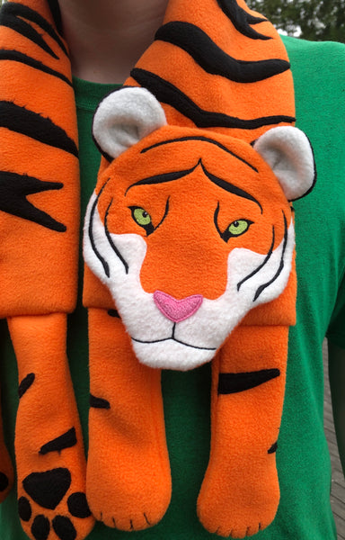 In the hoop Tiger Scarf for use with an embroidery machine – Snuggle Puppy  Applique