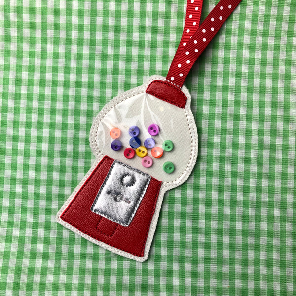 ITH Gum Ball Machine Ornament Snuggle Puppy Applique