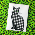 black cat halloween applique machine embroidery design by snugglepuppyapplique.com