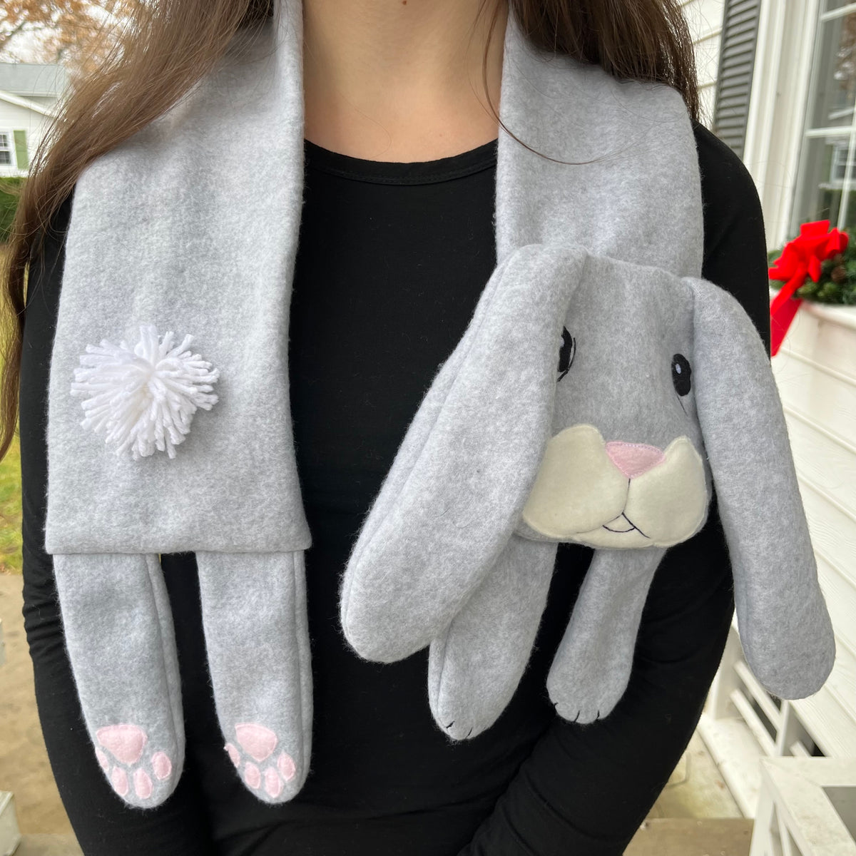 In the hoop Bunny Rabbit Scarf for use with an embroidery machine ...