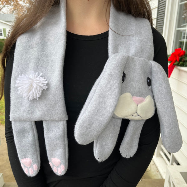 In the hoop Bunny Rabbit Scarf for use with an embroidery machine ...