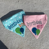 In the hoop birthday pet bandanas embroidery design  by snugglepuppyapplique.com