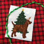 Labrador with antlers December Christmas Applique Embroidery Design by snugglepuppyapplique.com